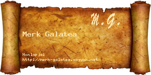 Merk Galatea névjegykártya
